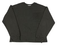 Tmavosivá oversize mikina s vreckom Mango