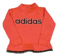 Neónově ružová športová mikina s logom Adidas