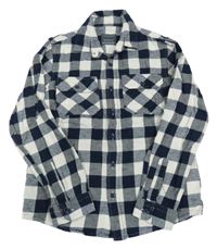 Tmavomodro-bílá kostkovaná košile Primark