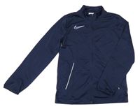 Tmavomodrá sportovní funčkní propínací mikina s logem Nike 
