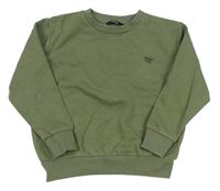 Khaki oversize mikina s dinosaurom Next