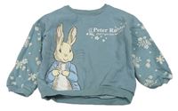 Šedomodrá oversize mikina s králíčkem - Peter Rabbit