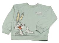 Mentolovošedá crop mikina s Bugs Bunnym MANGO