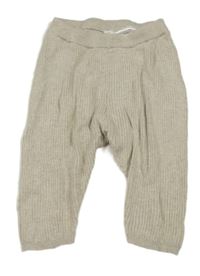 Béžové melírované rebrované pletené tepláky H&M