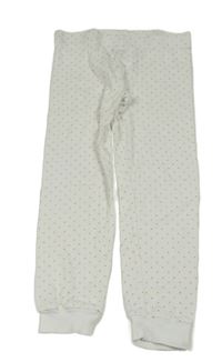 Bielo-zlaté bodkovaná é slabé crop tepláky H&M