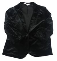 Čierne zamatové sako H&M