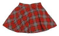 Červeno-kockovaná károvaná sukňa H&M