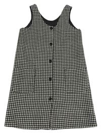 Čierno-biele vzorované vlnené prepínaci šaty F&F