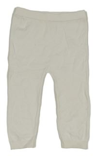 Smotanové pletené tepláky Tu