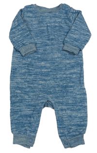 Modro-bílý melírovaný pletený overal lupilu