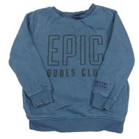 Tmavomodrá mikina s nápisy George