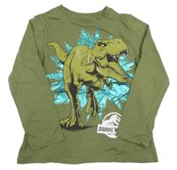 Khaki triko s dinosaurem - Jurský svět H&M
