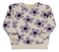 Smetanovo-fialová kvetovaná mikina George