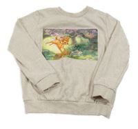 Svetlobéžová melírovaná mikina s Bambim Disney