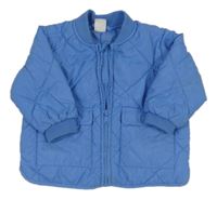 Modrá prošívaná šusťáková jarní zateplená bunda H&M