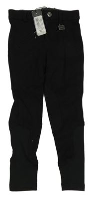 Nové - černé treígnové jezdecké kalhoty ELT