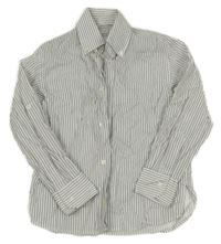 Bílo-černá pruhovaná košile 