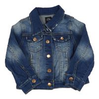 Modrá rifľová crop bunda Denim Co.