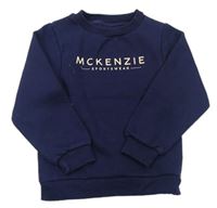 Tmaovmodrá mikina s logom McKenzie
