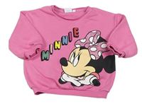 Růžová oversize mikina s Minnie Disney