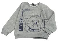 Sivá melírovaná mikina s Mickeym Disney