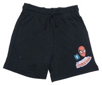 Čierne teplákové kraťasy so Spidermanem George
