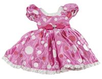 Kostým - Růžové puntíkaté šaty s mašlí - Minnie Disney