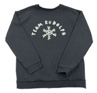 Antracitová mikina s vločkou a nápisom George