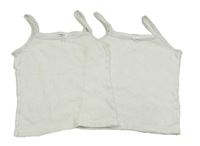 2x bílá perforovaná košilka