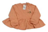 Nové - Korálová tepláková tunika so psem a srdiečkami