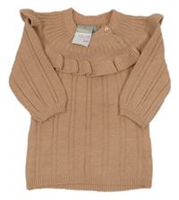 Nové - Starorůžové svetrové šaty s volánkem Primark