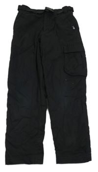 Černé plátěné podšité cargo kalhoty s páskem Karrimor