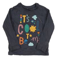 Antracitové tričko s nápisom a obrázkami George