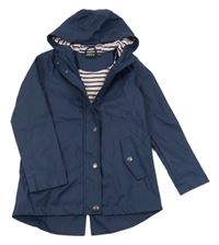 Tmavomodrá nepromokavá jarní parka s kapucí Alive