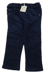 Nové - Tmavomodré manšestrové kalhoty John Lewis