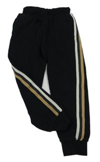 Černé tepláky s pruhy Next