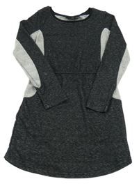 Čierno-sivé melírované teplákové šaty Pepperts