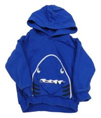 Zafírová mikina so žralokom a kapucňou M&S