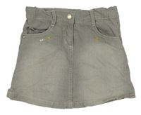 Sivá rifľová sukňa s výšivkou a flitrami Manguun