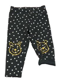 Černé puntíkaté zateplené legíny s Púem C&A