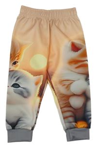 Meruňkové tepláky s kočkami