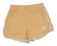 Marhuľové bavlnené kraťasy s potlačou Studio