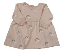 Ružové teplákové šaty s duhami Primark