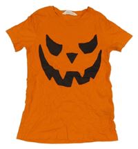 Oranžové tričko s tekvicou H&M