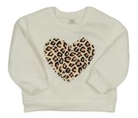 Biela mikina so vzorovaným srdcem Shein