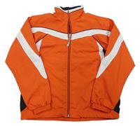 Červeno-bílo-černá šusťáková sportovní bunda