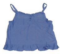 Modrý melírovaný crop top H&M