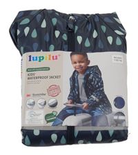 Nové - Tmavomodrá nepromokavá podzimní bunda s kapucí Lupilu