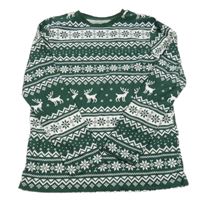 Zeleno-bílé pyžamové triko s norským vzorem Primark