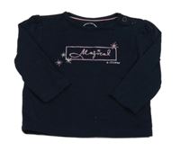 Tmavomodré tričko s nápisom S. Oliver